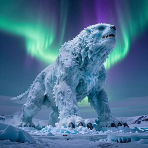 Giant Arctic monster under aurora borealis - Z.jpg