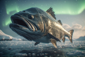Giant Arctic monster fish under aurora borealis - P6.jpg