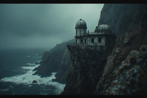 An abandoned observatory perched precariously on a jagged cliff - P2.jpg