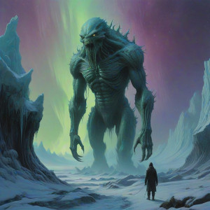Giant Arctic monster under aurora borealis - J9.jpg
