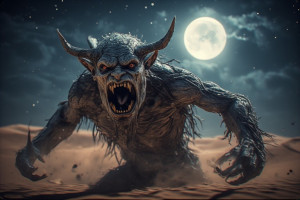 Giant menacing jinn in Arabian desert under full moon - P3.jpg