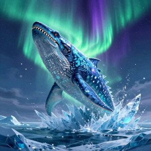 Giant Arctic monster fish under aurora borealis - Z.jpg