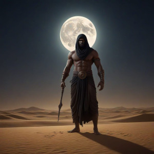 Giant menacing jinn in Arabian desert under full moon - JXI.jpg