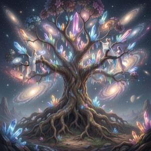 A colossal, ancient tree with roots that delve into the fabric of spacetime.jpg