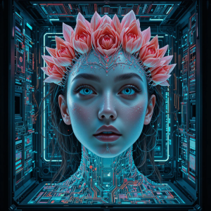 Face of beautiful female tulpa inside a supercomputer - PL1.png