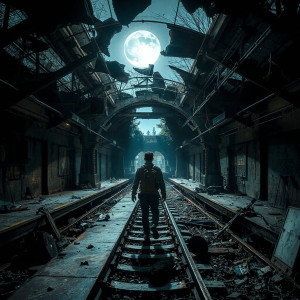 A lone explorer navigates a derelict subway - JFL.jpg