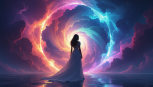 Beautiful woman stands inside portal to parallel dimension - Н11.jpg