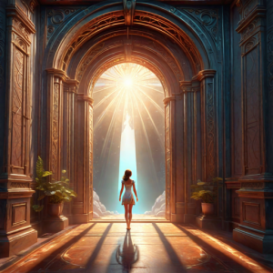 Beautiful woman stands inside portal to parallel dimension - Н2.png