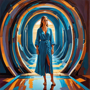 Beautiful woman stands inside portal to parallel dimension - Н10.png