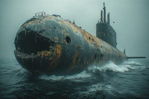 Giant severely damaged nuclear submarine on ocean floor - P3.jpg