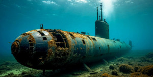 Giant severely damaged nuclear submarine on ocean floor - S.jpg