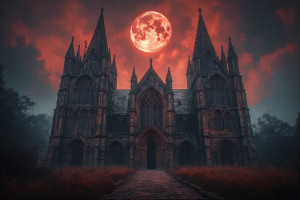 A grand, decaying gothic cathedral under blood moon - P6.jpg