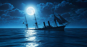 Ironclad warship sinks in the Caribbean under full moon - G3.jpg