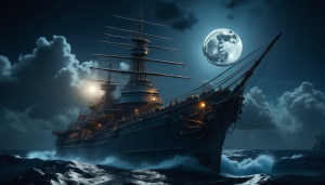Ironclad warship sinks in the Caribbean under full moon - R5.jpg