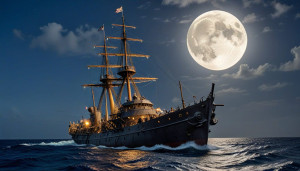 Ironclad warship sinks in the Caribbean under full moon - AXL.jpg