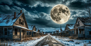 Ghost town in nuclear winter under full moon - S.jpg
