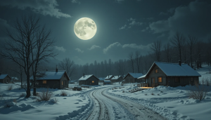 Ghost town in nuclear winter under full moon -  PL1.png