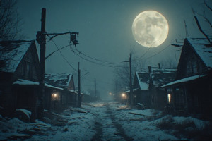 Ghost town in nuclear winter under full moon - P1.jpg