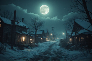 Ghost town in nuclear winter under full moon - P5.jpg