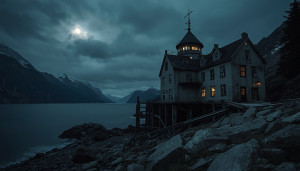 Navy lab on Norwegian fjord shore - L.jpg