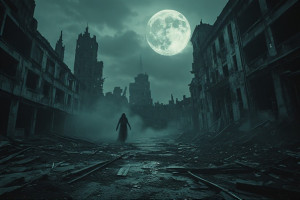Ghost of time in abandoned haunted metropolis under full moon - P1.jpg