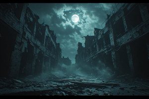 Ghost of time in abandoned haunted metropolis under full moon - P4.jpg