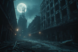Ghost of time in abandoned haunted metropolis under full moon - P2.jpg
