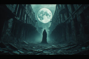 Ghost of time in abandoned haunted metropolis under full moon - P6.jpg