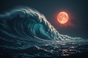 Giant rogue wave in Devil's Sea under blood moon - P2.jpg