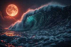 Giant rogue wave in Devil's Sea under blood moon - P4.jpg