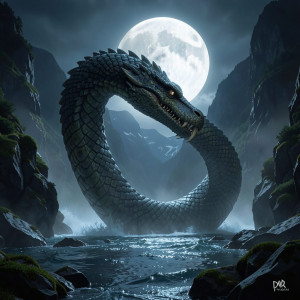Giant prehistoric sea serpent in Norwegian fjord - F24.jpg