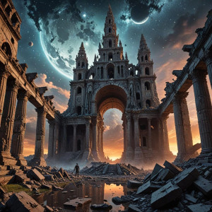 Cosmic Horror Over Apocalyptic Ruins - К4.jpg