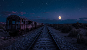 Train wreck in California desert under full moon - L.jpg