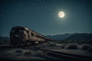 Train wreck in California desert under full moon - P3.jpg