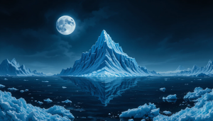 The Mythology Iceberg in Atlantic ocean under full moon - PL.png