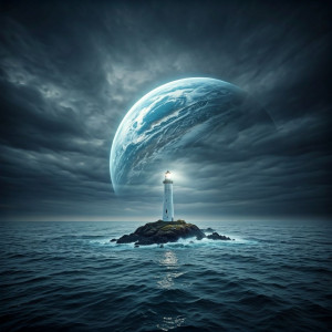A solitary lighthouse stands on a rocky outcrop - G3.jpg