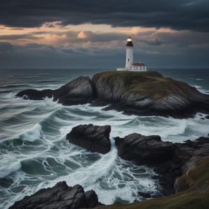 A solitary lighthouse stands on a rocky outcrop - R5.jpg