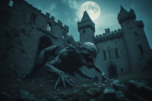 Monstrous cryptid in abandoned metropolis under full moon - P3.jpg
