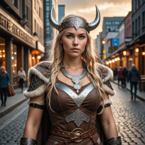 Beautiful Viking goddess in modern city - H1.png
