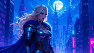 Beautiful Viking goddess in modern city - H11.jpg