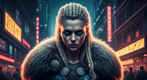 Beautiful Viking goddess in modern city - G3.jpg
