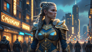 Beautiful Viking goddess in modern city - BXL.jpg