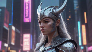 Beautiful Viking goddess in modern city - J9.jpg
