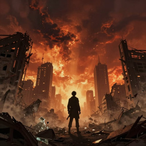 A lone figure surveys the ruins of metropolis - Z.jpg