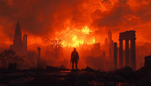 A lone figure surveys the ruins of metropolis - L.jpg