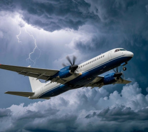 Passenger turboprop plane flies through thunderstorm - S.jpg
