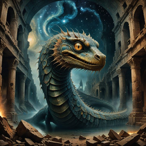 A colossal sea serpent in ruins - DXL.jpg
