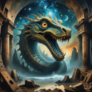 A colossal sea serpent in ruins - СXL.jpg