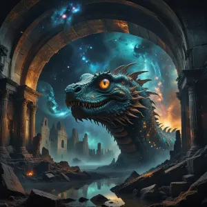 a-colossal-sea-serpent-scales-shimmering-with-nebulae-patterns-emerges-from-a-void-between-ancient-c.webp