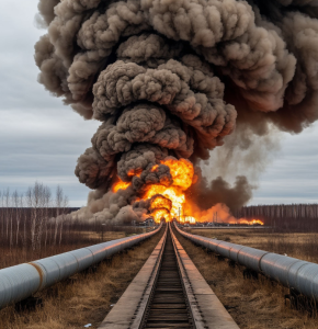Гигантский взрыв на нефтепроводе в тундре.png